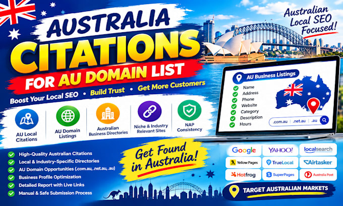 create australia citations for au domain list