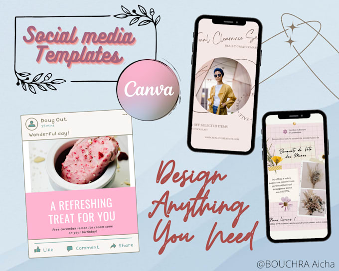 Design canva instagram templates for your brand by Bouchra_aicha | Fiverr