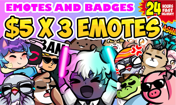 create emotes, badges, subbadges for twitch