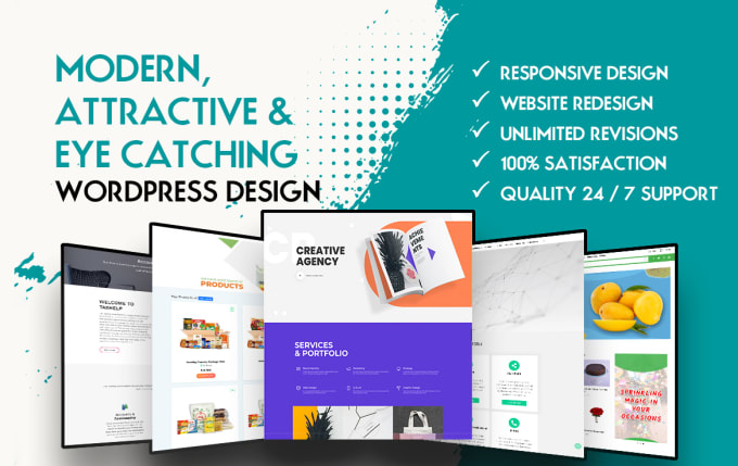design professional wordpress business website, portfolio website