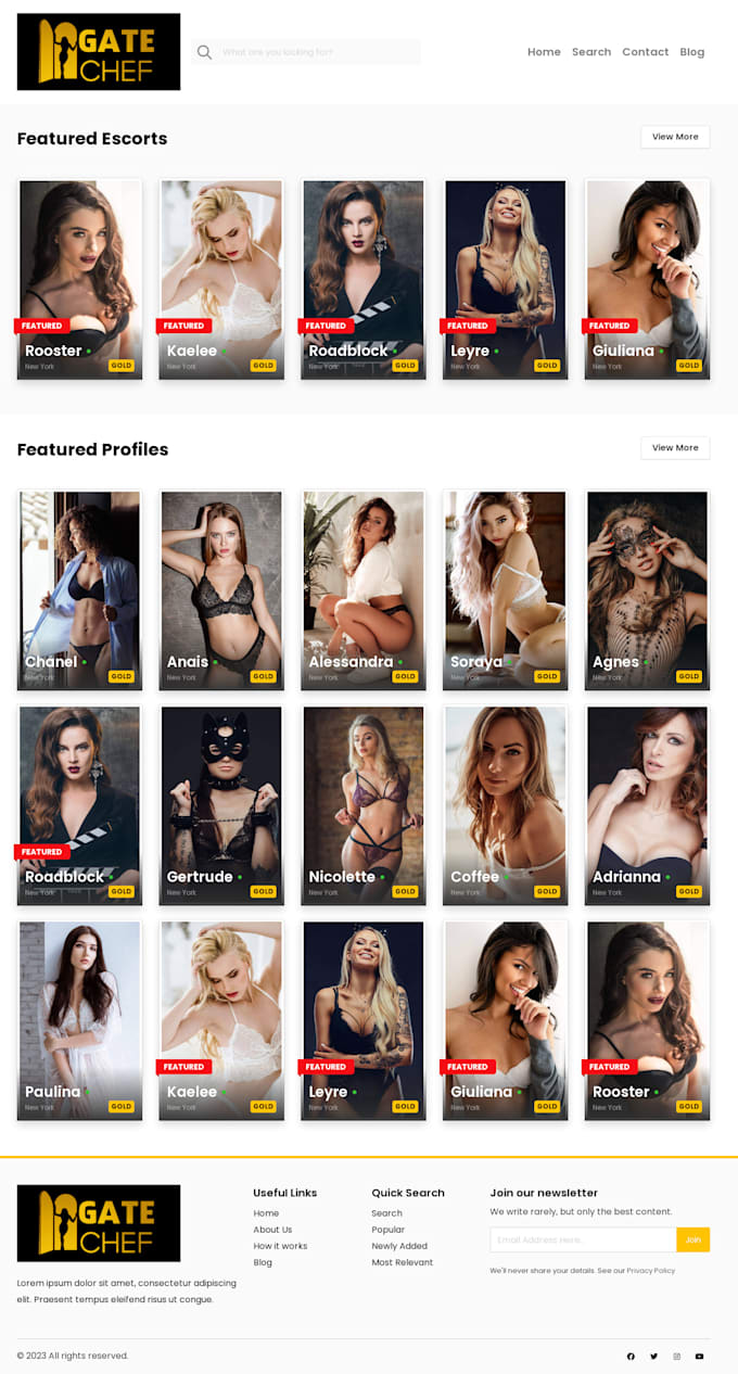 build an escort website for agency and directory