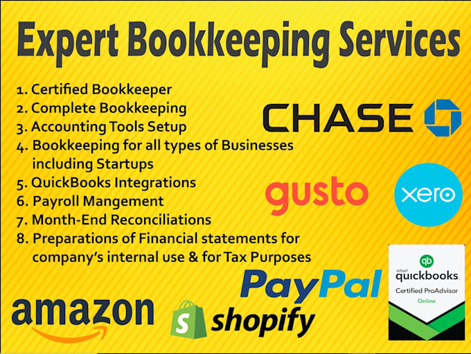 setup accounts, do complete bookkeeping on quickbooks and xero