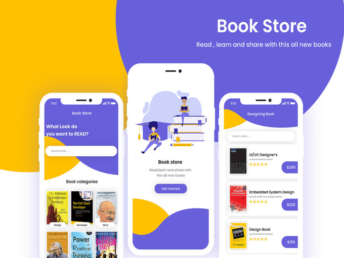 Book store app, online book selling app, books booking app by Deetech1 ...