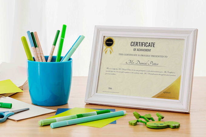 design professional certificate and letterhead for you