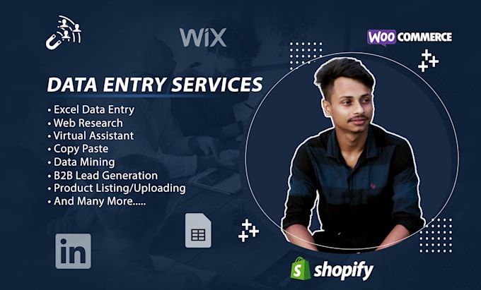 do faithfully data entry, web research, lead generation, VA