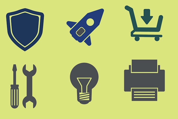 Design unique, simple and modern custom icons set logo by Gfx_warrior ...