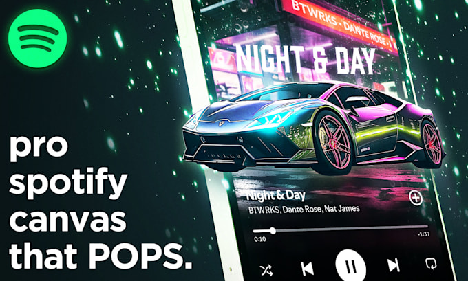 create animated visuals for spotify canvas and ad creative