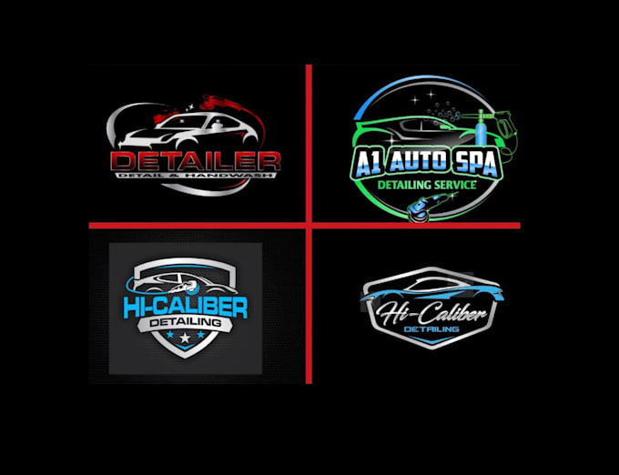 design amazing racing automotive car wash , excavator logo design
