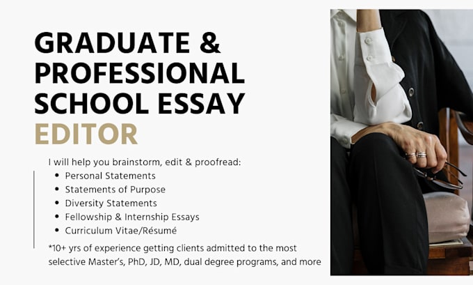 review your statement of purpose or essay for grad school