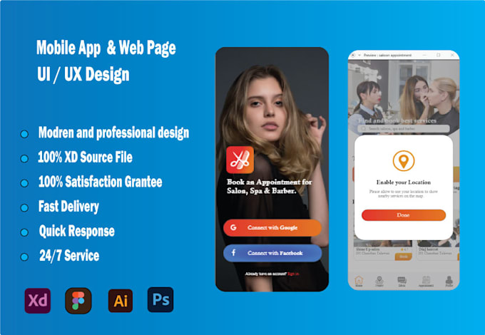 Design ui ux design for mobile app and web pages by M_zubairali | Fiverr