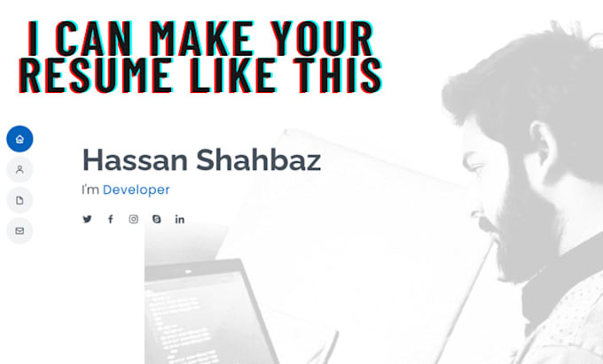 Build creative portfolio resume website using html , css and javacript ...
