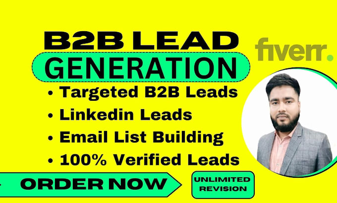 do b2b lead generation, email list, phone number list, for any industry