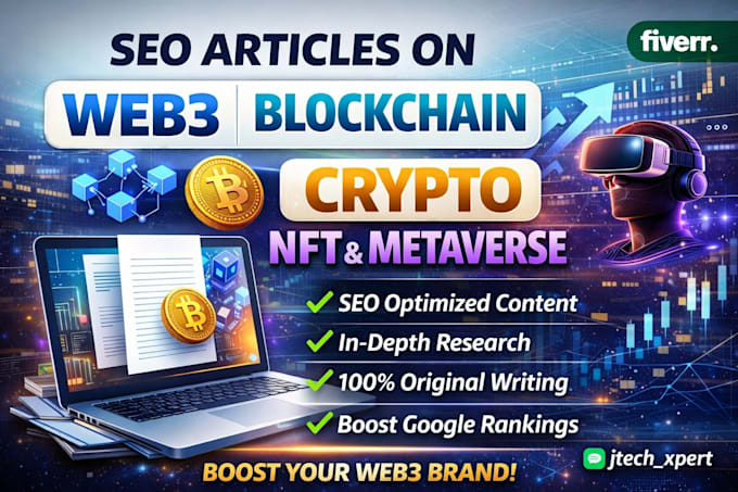 write SEO articles on web3 and blockchain