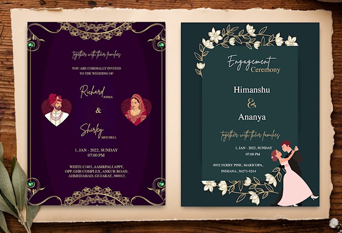 create party, event, greeting, wedding invitation video