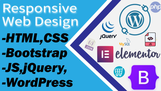 Design a responsive website using html css , bootstrap and javascript ...