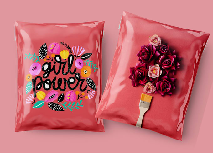 design stunning poly mailer, shipping bag and product box