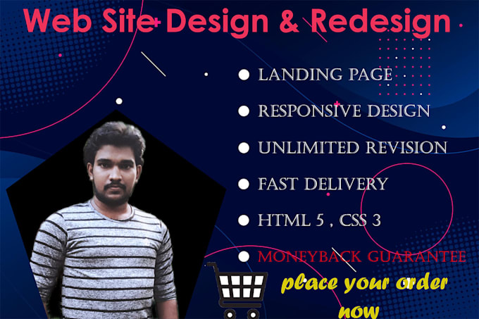 Design or redesign a good responsive web page using html css javascript ...