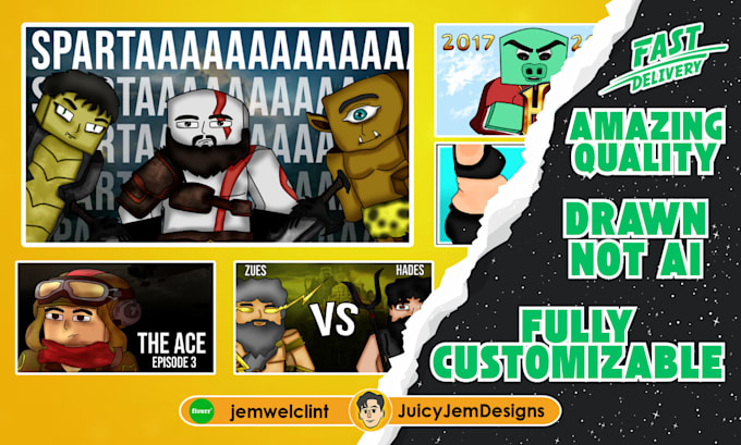 draw your minecraft youtube thumbnail