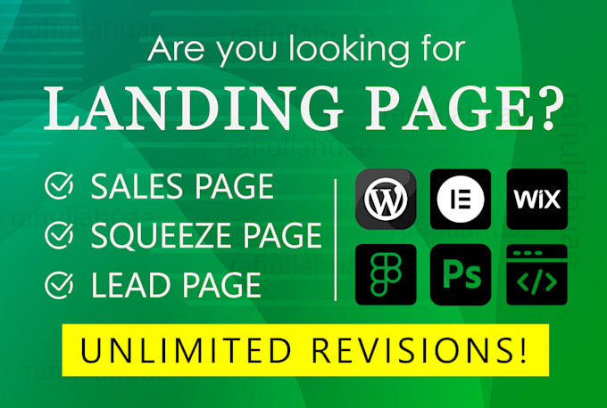 build responsive wordpress landing page design or do web design