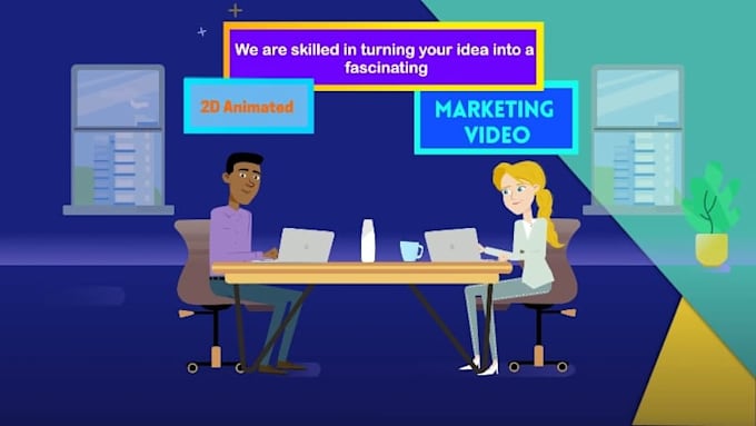 create a 2d animation explainer or 2d animated marketing video