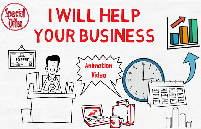 whitaboard video explainer with original drawing