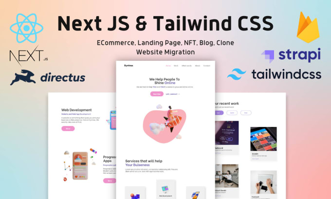 Build react js next js website with tailwind css by Target_tech | Fiverr