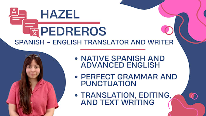 write and translate texts in spanish and english