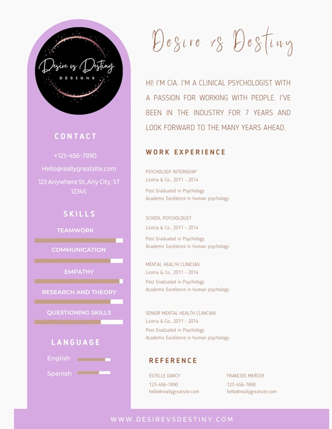 be your go to resume designer or artist