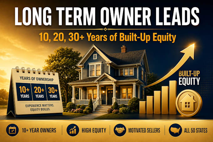 provide long term owner leads 10 plus years for wholesalers USA