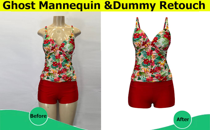 create a ghost mannequin, dummy retouch or background remove