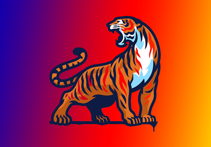 design outstanding tiger logo with express delivery