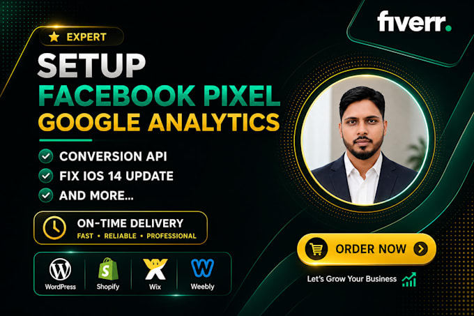 install facebook pixel and google analytics on your website