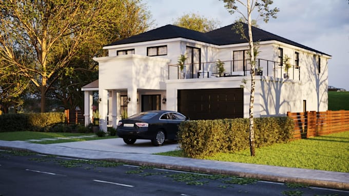 design and 3d render your home facade or renovate the front
