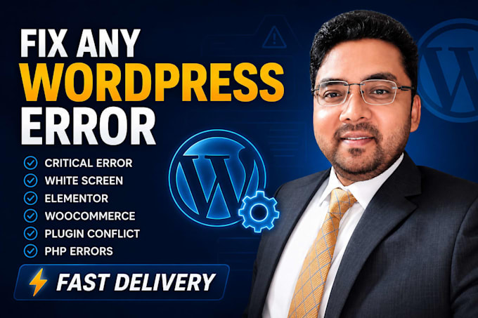 fix wordpress errors, bugs, critical errors and PHP issues
