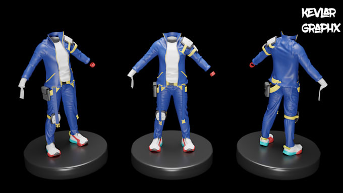 create clothing and hair for your 3d game character model