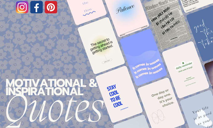 design motivational and inspirational quotes posts, reels