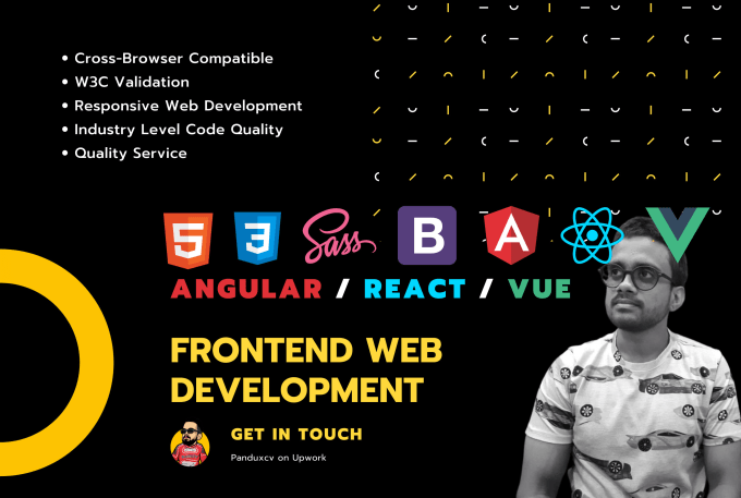 Do frontend web development using angular, react, vue by Panduxcv | Fiverr