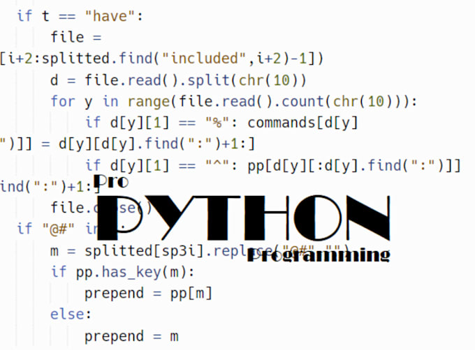 Make a python program by Binbinuser | Fiverr