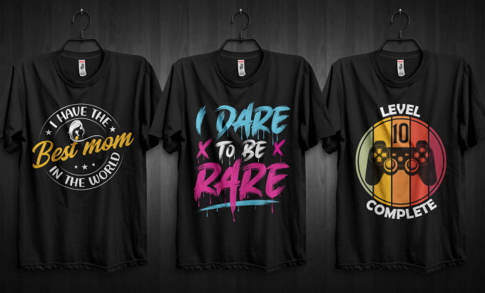 I will do custom typography t shirt design and graphic t shirt design