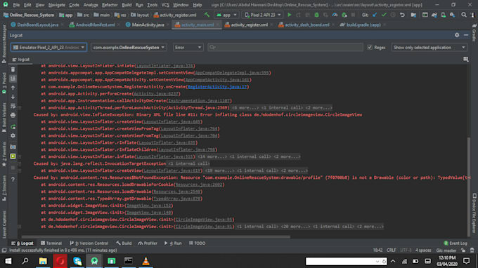 fix android app bugs, errors and crashes