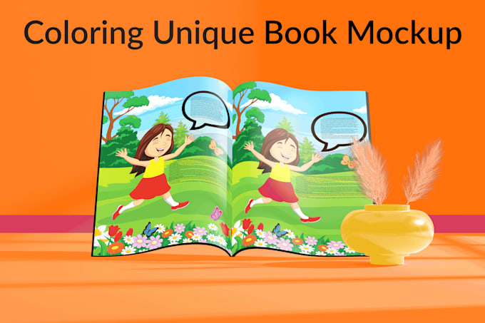 create coloring story book and cover illustration for amazon