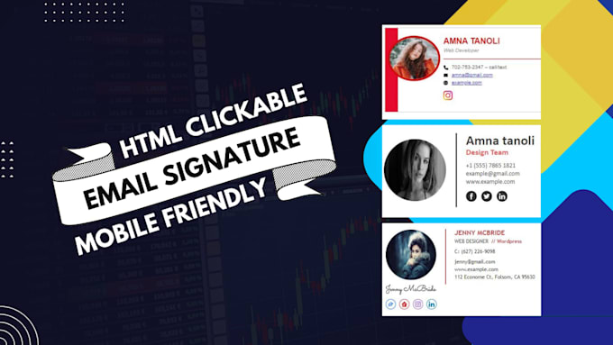 create a clickable html email signature, html email signature