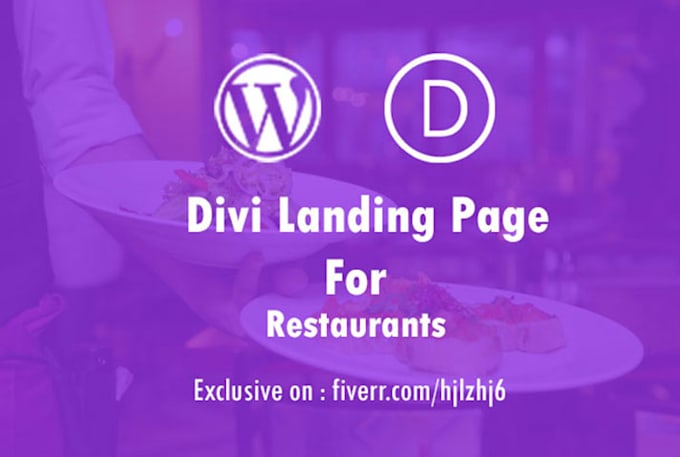 design landing page for restaurant using divi page builder