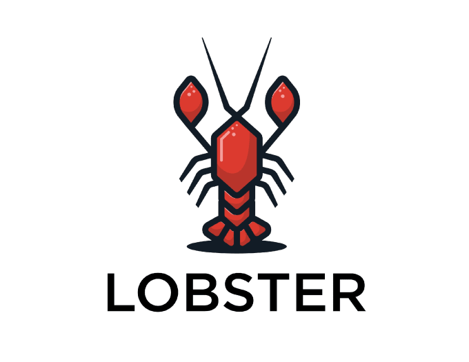 Red shop lobster logo