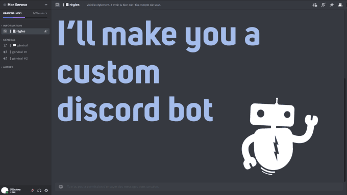 Make you a personnal discord bot by Damienfoulon | Fiverr
