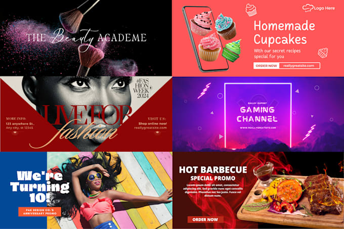 design outstanding facebook banner, youtube creative banner