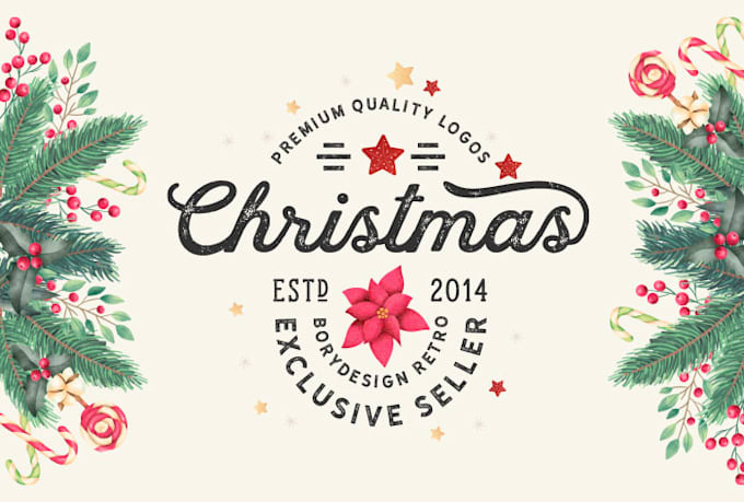 Create A Christmas Retro Vintage Stamp By Borydesign Fiverr
