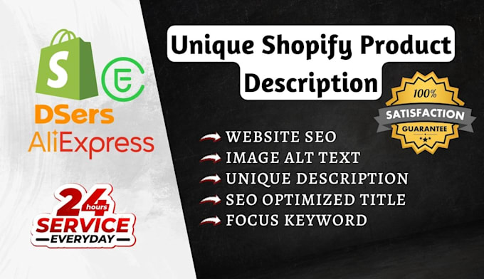 write gorgeous shopify expert product descroption specialist with SEO title