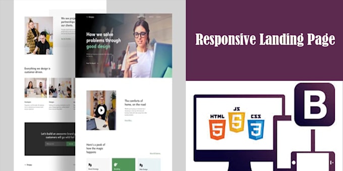 Make responsive website using html css bootstrap by Komalirfan977 | Fiverr