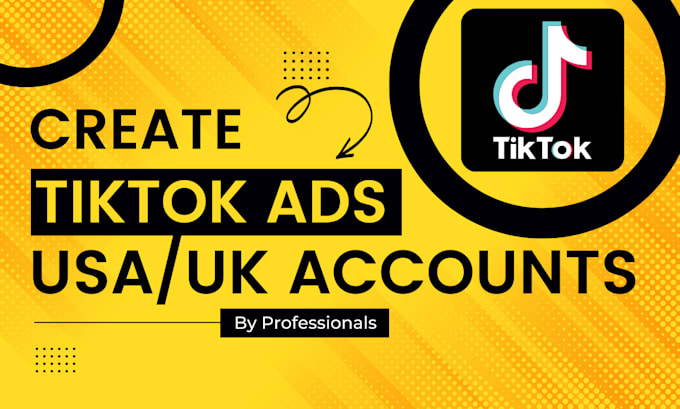 create USA and UK tiktok ads account for shopify marketing